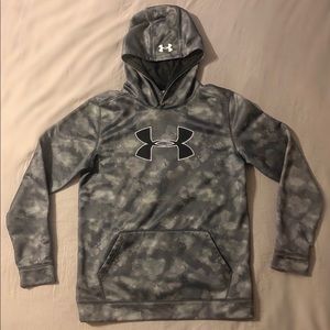 Under Armour Boys’ Gray Patterned Hoodie